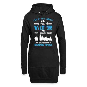 Vater, werdender Papa, Vater Geburt Geschenk - Hoodie-Kleid - Schwarz - Vorne