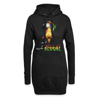 Rasta perroquet Rastafari réfrigéré net - Sweat-shirt à capuche long Femme - noir - Devant