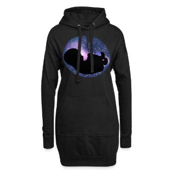 Baby Ultraschall Design Schwangerschaftsgeschenke - Hoodie-Kleid - Schwarz - Vorne