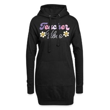Vibes D'Enseignant Humour Prof Enseignant - Sweat-shirt à capuche long Femme - noir - Devant