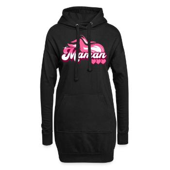 Flamme Cadeau Meilleure Maman - Sweat-shirt à capuche long Femme - noir - Devant
