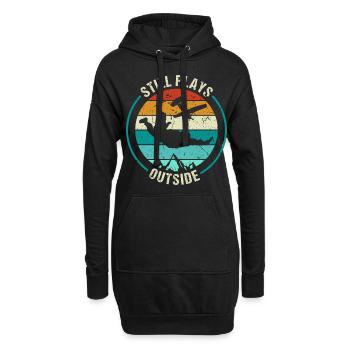 Still Plays Outside Skydiver Parapente - Sweat-shirt à capuche long Femme - noir - Devant