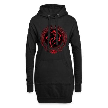 Fenris Wolf - Hoodie-Kleid - Schwarz - Vorne