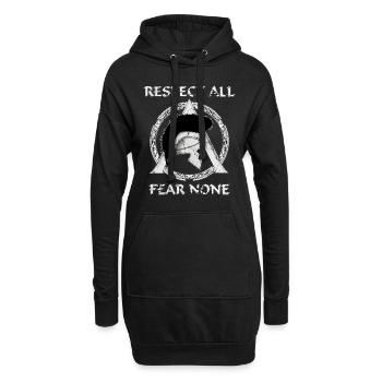 Symbole de Sparte - Sweat-shirt à capuche long Femme - noir - Devant