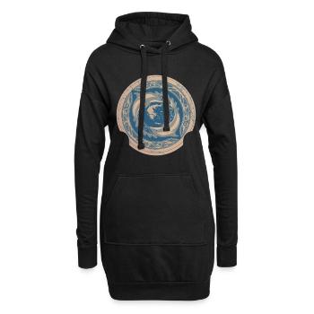 Grèce - Sweat-shirt à capuche long Femme - noir - Devant