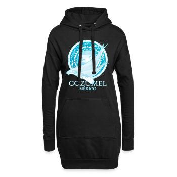 Buckelwale Cozumel Mexiko - Hoodie-Kleid - Schwarz - Vorne
