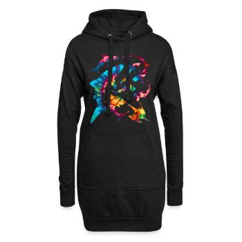 Sauvez les espèces de requins - Sweat-shirt à capuche long Femme - noir - Devant