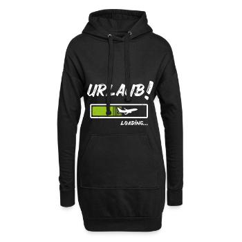 Urlaub loading - Bald Urlaub - Endlich Urlaub - Hoodie-Kleid - Schwarz - Vorne