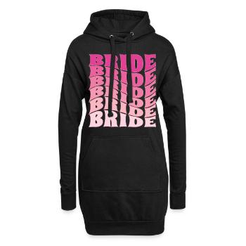 Retro Braut Zukunft Frau, Junggesellenabschied Geschenk - Hoodie-Kleid - Schwarz - Vorne