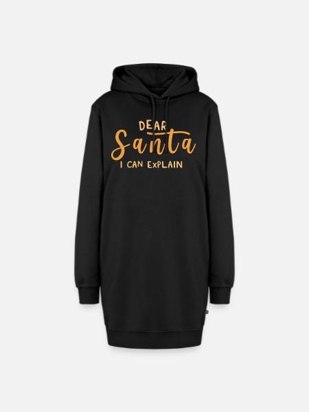 Santaclaus christmas Geschenk xmas - Hoodie-Kleid - Schwarz
