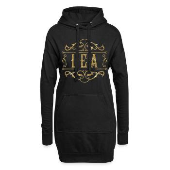 Lea gold - Hoodie-Kleid - Schwarz - Vorne