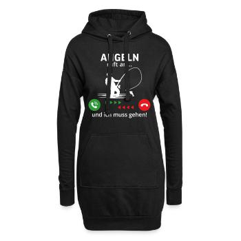 angeln ruft an und ich muss gehen - Hoodie-Kleid - Schwarz - Vorne