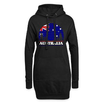 Australien - Hoodie-Kleid - Schwarz - Vorne