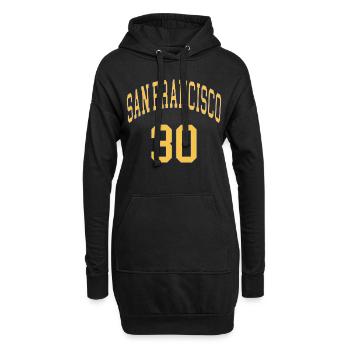 San Francisco 30 - Hoodie-Kleid - Schwarz - Vorne