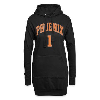 Phoenix 1 - Hoodie-Kleid - Schwarz - Vorne