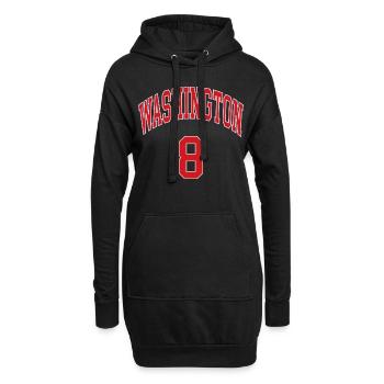 Washington 8 - Sweat-shirt à capuche long Femme - noir - Devant