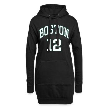 Boston 12 - Hoodie-Kleid - Schwarz - Vorne
