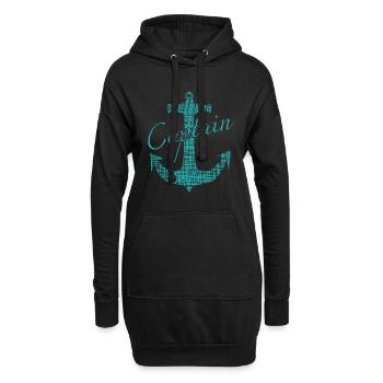 Captain - Hoodie-Kleid - Schwarz - Vorne