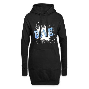Dive Tauchen Scuba - Hoodie-Kleid - Schwarz - Vorne