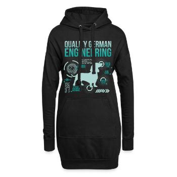 Lustiger Wiener-Hund Witz Sarkastischer Dackel - Hoodie-Kleid - Schwarz - Vorne