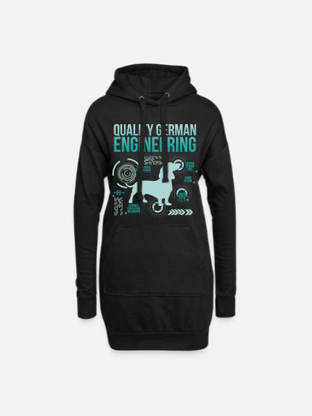 Grappige Wiener-Dog Joke Sarcastische Duitse Teckel - Hoodiejurk - zwart