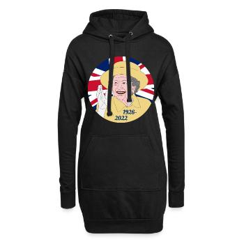 Queen Elizabeth II - 1926-2022 - Hoodie-Kleid - Schwarz - Vorne