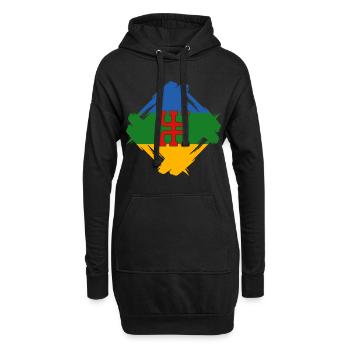 Amazigh Drapeau | Imazighen Berbères Maghreb - Sweat-shirt à capuche long Femme - noir - Devant