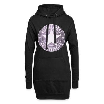 SEEK RESPECT stern pink frauenpower - Hoodie-Kleid - Schwarz - Vorne