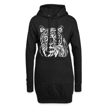 Tiger - Sweat-shirt à capuche long Femme - noir - Devant