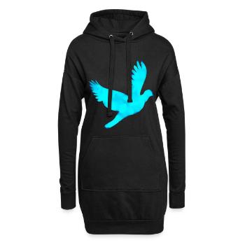 Taube - Hoodie-Kleid - Schwarz - Vorne