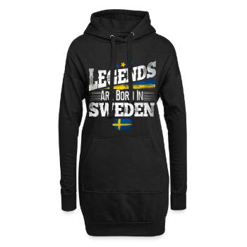 Légendes de la Suède - Sweat-shirt à capuche long Femme - noir - Devant