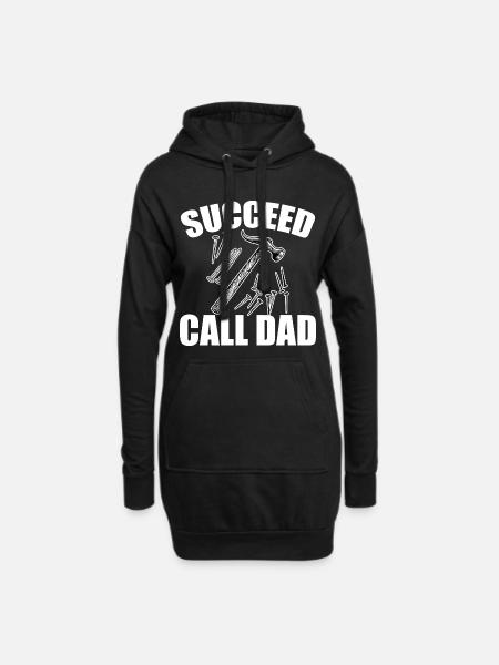 Success through craftsmanship - Hoodie Dress - black