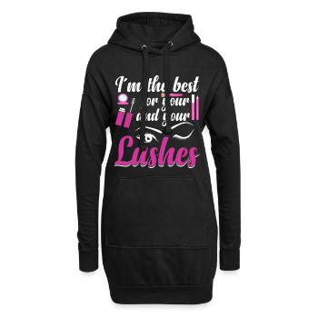 Artiste des cils Cosmétologue Technicien des cils - Sweat-shirt à capuche long Femme - noir - Devant