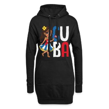 Cuba Pride & Home - Design du drapeau de Cuba - Sweat-shirt à capuche long Femme - noir - Devant