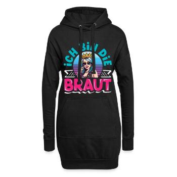 Ich Bin Die Braut Jga Krone Rock Brautparty - Hoodie-Kleid - Schwarz - Vorne