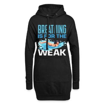 Lustige Schwimmer Sprüche & Schwimmverein Design - Hoodie-Kleid - Schwarz - Vorne