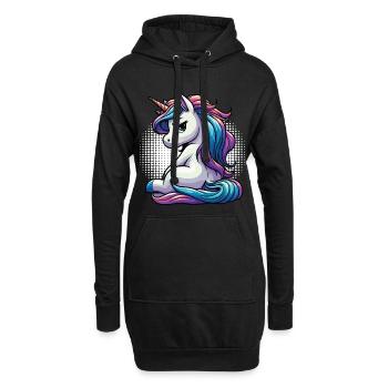 Licorne Licorne Fan Licorne Amoureux de la licorne - Sweat-shirt à capuche long Femme - noir - Devant