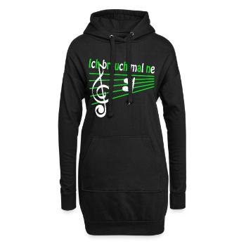"Ich brauch mal ne Pause" Musik Musiker Instrument - Hoodie-Kleid - Schwarz - Vorne