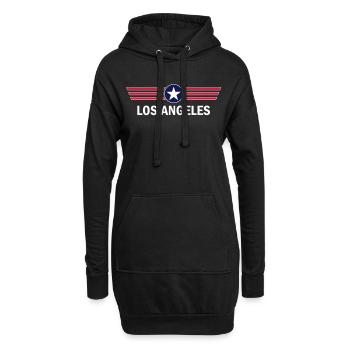 Los Angeles - Sweat-shirt à capuche long Femme - noir - Devant