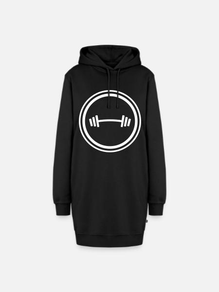 Hantel Gewichte Fitness - Hoodie-Kleid - Schwarz
