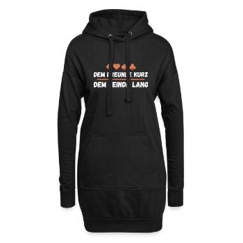 Skatspiel Spruch Skatspieler - Hoodie-Kleid - Schwarz - Vorne