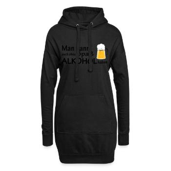 Ohne Spaß Alkohl haben - Hoodie-Kleid - Schwarz - Vorne