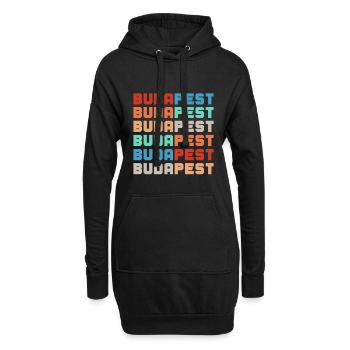 Budapest - Hoodie-Kleid - Schwarz - Vorne