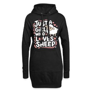 Moutons Éleveur d’ovins Éleveur d’agneaux - Sweat-shirt à capuche long Femme - noir - Devant
