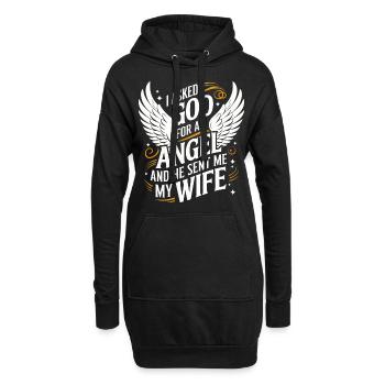 Femme Épouse Partenaire Famille Marié - Sweat-shirt à capuche long Femme - noir - Devant