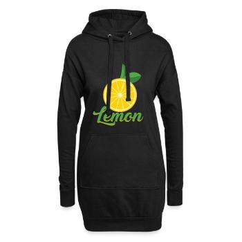 Zitrone - Hoodie-Kleid - Schwarz - Vorne