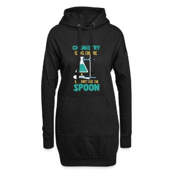 chimie - Sweat-shirt à capuche long Femme - noir - Devant