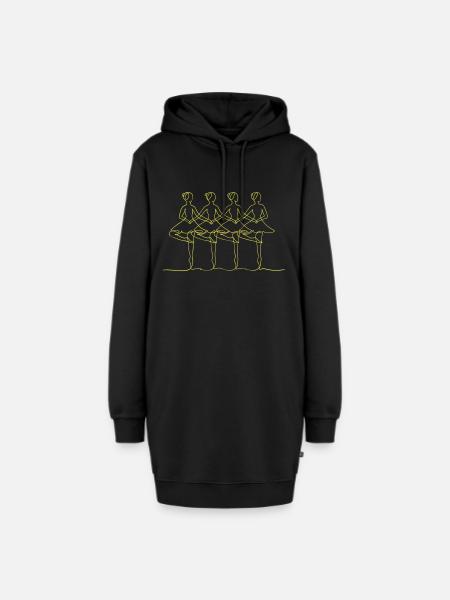 Schwanensee ohne Text - Hoodie-Kleid - Schwarz