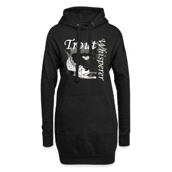 Truites murmureurs - Sweat-shirt à capuche long Femme - noir - Devant