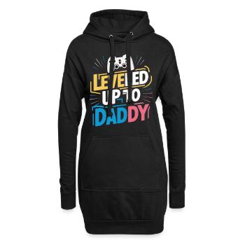 Leveled up to daddy - Hoodie Dress - black - Front